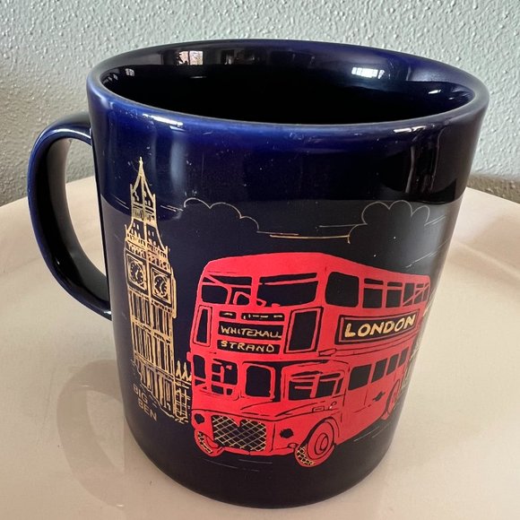 Vintage London Souvenir Mug ~ Big Ben ~ St Paul's Cathedral ~ Double Dec… - Picture 1 of 6